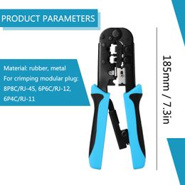 Network Hardware Crimping Pliers Tools Multifunctional Network Repairing Pliers Network Wiring Connector Crimper Cable Stripper Y200321