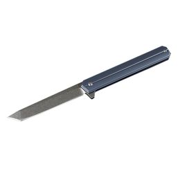 2 Handle Styles Flipper Folding Knife D2 Stone Wash/Satin Tanto Point Blade TC4 Titanium Alloy Handle H5375