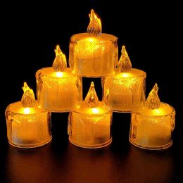1pc Transparent Tea Candle LED Light Flameless Candles Decoration Party Wedding Decor
