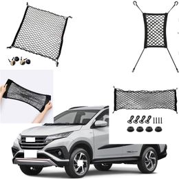 For Toyota Rush Car Auto vehicle Black Rear Trunk Cargo Baggage Organiser Storage Nylon Plain Vertical Seat Net