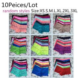 Mieriside Random 10pcs/lot Women Lace Panties Nice Comfortable Transparent Sexy Lingerie Ladies Briefs XS/S/M/L/XL/2XL/3XL/4XL LJ200822