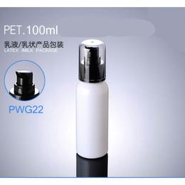 1000pcs Plastic 100ml Lotion Pump Bottle for Water Women Makeup Black Container Refillable Pot Soap Shampoo