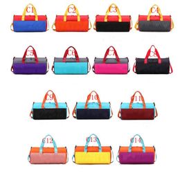 Handbag Men Women Travel Duffle Bags Teenagers Fashion Sports Gym Fitness Bags 14 Colors Waterproof Portable Large Capacity Outdoor Luggage