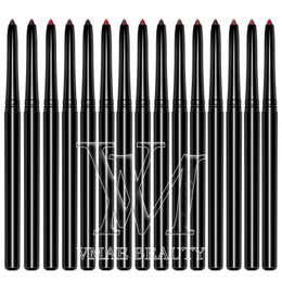 VMAE Wholesale Hot Black Beauty Makeup Lips Private Logo 15 Colors Natural Lip Makeup Long Lasting Colorful Eyeliner Lip Pencil 1 Pcs