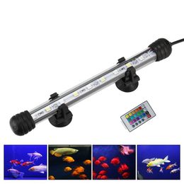 19-128CM RGB LED Aquarium Light Waterproof Fish Tank Clip Lights Underwater Decor Lighting Submersible Lamp