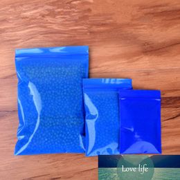 Blue Plastic Pouches Zip Lock Packaging Bag Reusable Zipper Bracelet Accessories Small Crafts Sundries Storage Bag