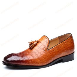 Luxury Mens Business Dress Shoes High-quality Breathable Tassel Man Shoes Night Club Party Dress Shoes Plus Size