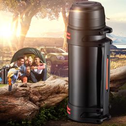 High capacity Stainless steel thermos Fashion everyday, outdoor,automotive water thermo cup Portable insulation Vacuum cup 3L/2L LJ201218