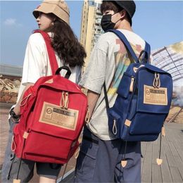 Backpack men and women Korean college style Oxford cloth backpack junior high school college student schoolbag LJ201029