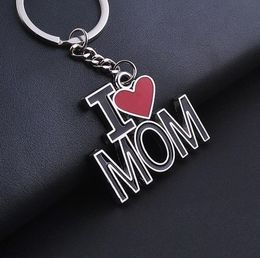I Love Dad Keychain Personality Metal Love PAPA MOM Father Mother Festival