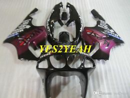 Motorcycle Fairing body kit for KAWASAKI Ninja ZX-7R ZX7R 1996 2003 ZX 7R 96 97 02 03 Pink black Fairings bodywork+gifts KZ21