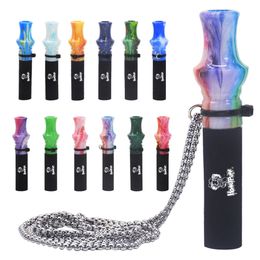 2021 HoneyPuff Philtre Hookah Mouthpieces Plasticl Hang Chain Stainless Steel Multi Colour Shisha Mouth Philtre Tip Chicha Narguile Accessories