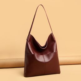 Women Bag 100% cowhide Big Capacity Shopper Shoulder Bags sac Ladies Tote Crossbody Bag For Women Handbag Leather Luxury