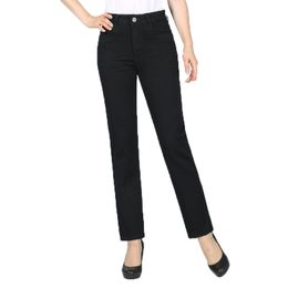 Women Black Jeans Pants Denim Straight Trousers Zipper Fly Pantalones Mujer Spring Autumn Plus Size Denim Trousers Jeans Pant 201030