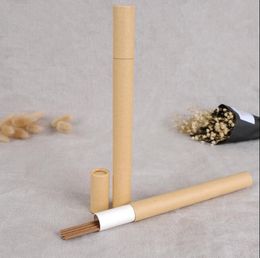 Kraft Paper Incense Tube Incense Barrel Small Storage Box for 10g/20g Joss Stick Convenient Carrying