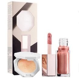 Moisturising Moisturising streamer Lip Glaze with fine flash 3D powder combination diamond high gloss lip gloss Mini suit