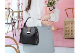 PU womens small bags new fashion all-match soft leather bucket bag ladies shoulder messenger bag