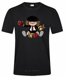-Homens Camiseta Angus Gráfico Novo Impresso Verão Hardrock Music Faixa Fan Masculino T-shirt 220224