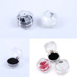jewelry stock Canada - Fashion Acrylic Jewelry Packing Box Womens Ornaments Case Ring Earring Stud Storage Jewels Gift Container 0 3cq L2