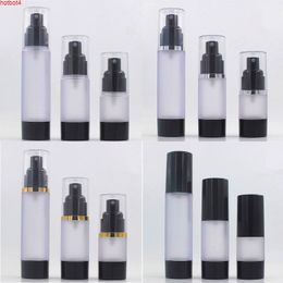 100pcs 15ml 30ml 50ml black frosting airless pump bottle Vacuum spray Bottle,empty lotion cream container F1742good qualtity