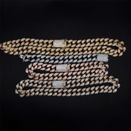heavy set men Australia - Amy silk copper jewelry hip hop set zircon 2cm CUBAN CHAIN heavy industry Necklace Bracelet men