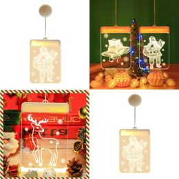 LED Indoor Christmas Lamp String Snowflake Santa Claus Elk Shape Christmases Decorate Coloured Lights New Arrival