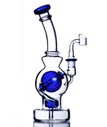 Blue Feb Egg Bong Glass Water Pipes Smoke Pipe Dab Accessories Thick Glass Water Bongs Oil Rigs Hookahs With 14mm banger