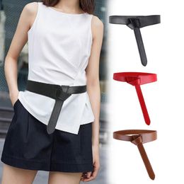Accessories Leisure Solid Party Thin Shirt Fashion Soft Women Waist Belt Artificial Leather Ladies Dress Decor Knotted Corset