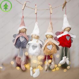 Christmas Decorations Pendant Christmas Cute Angel Plush Doll Christmas Tree Creative Decoration Pendant DHL Free shippin