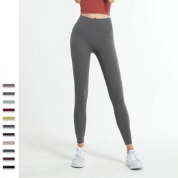 Yoga Outfits Gym Leggings Seamless High Waist Naked Feeling Push Up Pants Fitness Running Solid Colour Women Sportswear