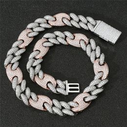 Europe and America Hot Men Women Necklaces 20mm 18/20inch Bling CZ Cuban Chain Necklace Bracelet Nice Gift for Friend