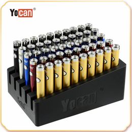 slim pen UK - Yocan B-Smart Battery 320mAh Slim Twist VV Bottom Adjustable Voltage E Cig 510 Vape Pen With Display Stand