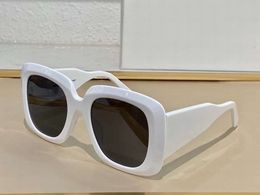 White Grey Sunglasses 0119 Square Frame Glasses des lunettes de soleil Women Sunglasses Shades with Box