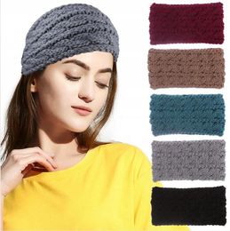 Women Knitted Headband Winter Sports Hairband Turban Yoga Head Band Knitting Ear Muffs Cap Headbands Party Favour Gift