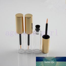 wholesale 20/50/100pcs 7ml gold cap eyeline tubes eyeliner brush With Brush Plugs makeup brush refillable bottles makeup tools