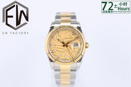 EW 2022 men's watch diameter 36mm thick 11.7mm with 3235 movement sapphire mirror Swiss ice blue luminous 904 steel case strap