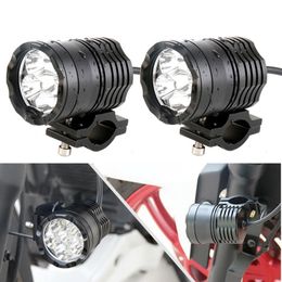 Led motorcycle headlight all aluminum housing beads moto led lamps powerful flash motocross spotlight for motorcycle travel 1Pcs