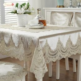 Proud Rose European Luxury Table Cloth Chair Cover Lace Rectangular Table Cover Simple Wedding Cloth Cover Chair Cushion T200707