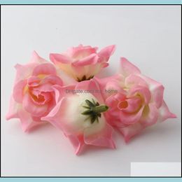 ! 300Pcs Roses Flower Head Artificial Wedding Decorating Flowers 5Cm Drop Delivery 2021 Decorative Wreaths Festive Party Supplies Home Gar