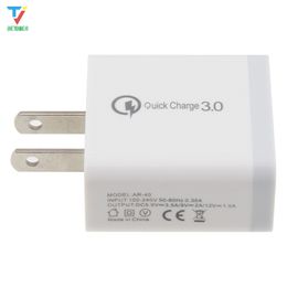USB Wall Charger Adapter QC3.0 Quick Charge US Plug for Samsung S9 Xiaomi Mi Mix 3 Fast Charging for Huawei 300pcs/lot