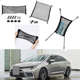 For Toyota ALLION Car Vehicle Black Rear Trunk Cargo Baggage Organizer Storage Nylon Plain Vertical Seat Net