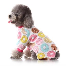 5 tamaños Smoro Lindo Perro Mascota Ropa Pijamas Abrigo Mono Cachorros Mamelucos algodón 20 Patrones
