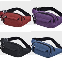 3 Layers Zippers Belt Bag Single Shoulder Crossbody Bags Men Women Waist Pack Adjustable Buckle Multi Color 6cx L2