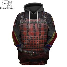 Cosplay Fashion Men Hoodie The Last Samurai Armour 3D Printed Harajuku Sweatshirt Unisex Casual Pullover sudadera hombre KJ078 201020