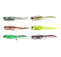 8pcs/bag Fishing Lure Toads Tadpole Frog Lizard 8cm/3.8g Soft Bait Lures Frog Fadpole Artificial Baits lacertid For Bass