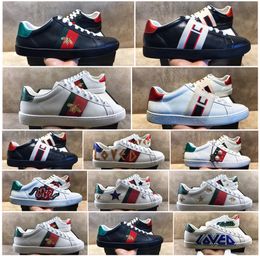 High Quality Mens Casual Shoes White Ace Green Red Stripe Italy Bee Tiger Snake Women Sneaker Trainers Chaussures Pour Hommes With Box new