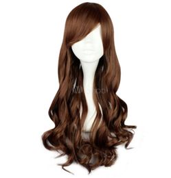 Fashion glamorous long curly brown Lolita sweet unique wig