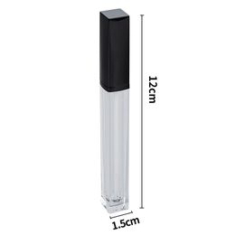 Top Grade Empty Lip Gloss Tube, Square Lip Glaze Refillable Bottles, Plastic Liquid Lipstick Container WB2991