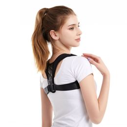 Correcting Posture Corrector Thin Adult Elastic Ventilation Back Support Corset Men Ladies Correcting Band Anti Hump Black 11ty G2