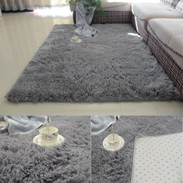 Urijk 1PC Super Soft Grey Colour Antiskid Soft Carpet Modern Carpet Mat For Living Room/bedroom Rug Bedside Rugs Y200416